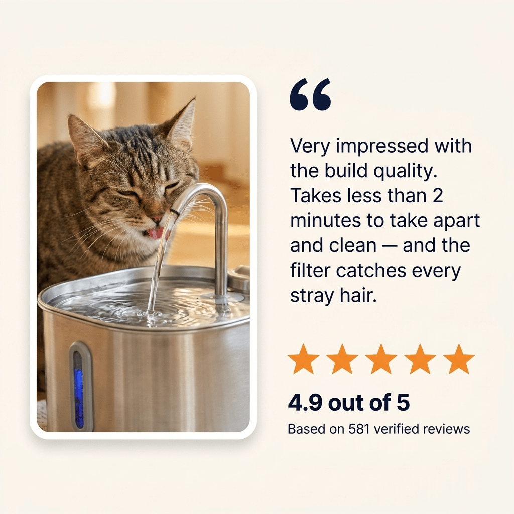 The KittySip™ - 2.2L Fountain