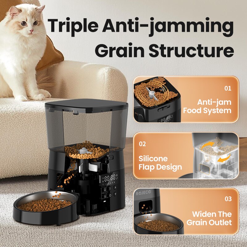 ROJECO™ - Automatic Cat Feeder + Smart Control