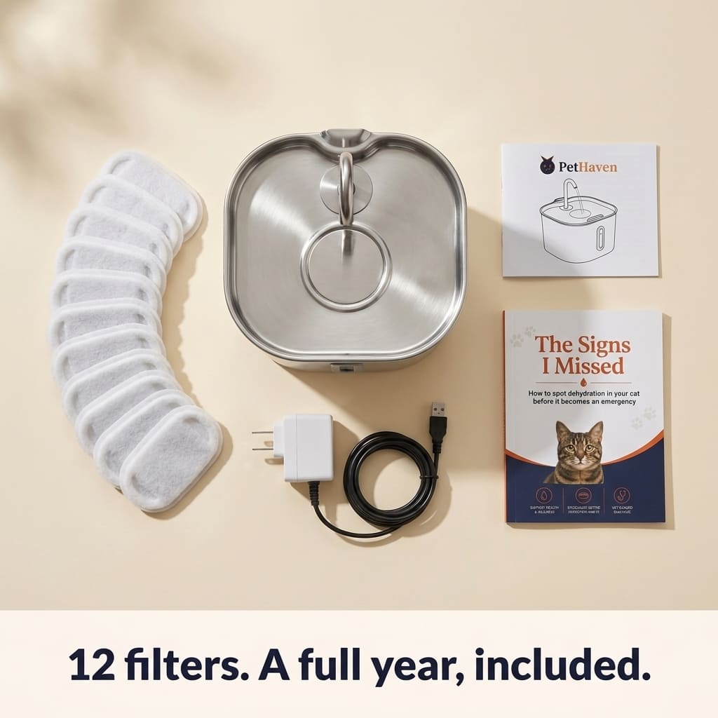 KittySip™ Stainless Steel Cat Water Fountain