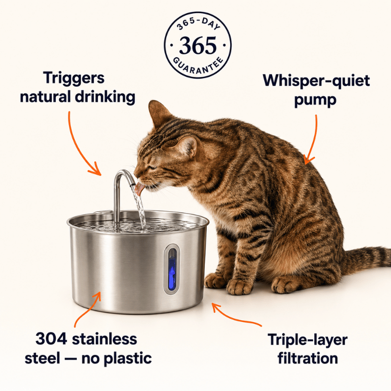 The KittySip™ - 2.2L Fountain