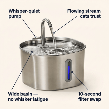 The KittySip™ - 2.2L Fountain