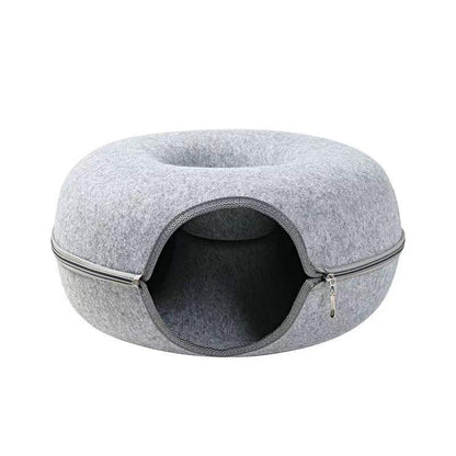 Donut™ - Premium Felt Cat Cave Bed With Donut Shape