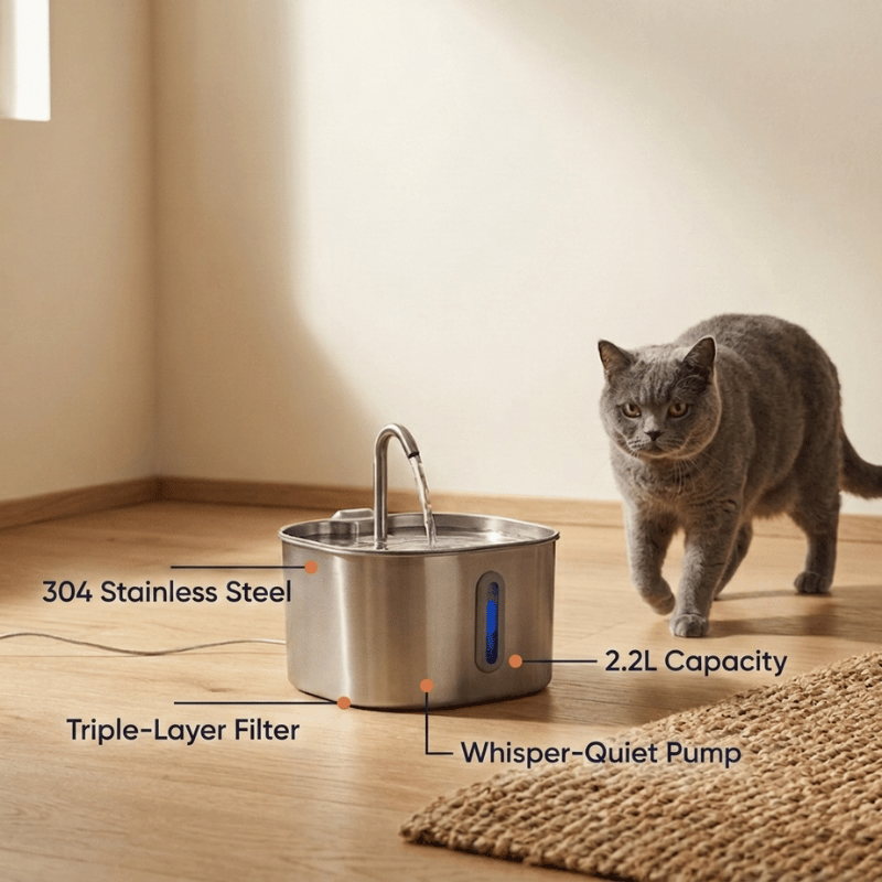 The KittySip™ - 2.2L Fountain