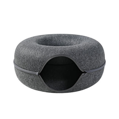 Donut™ - Premium Felt Cat Cave Bed With Donut Shape
