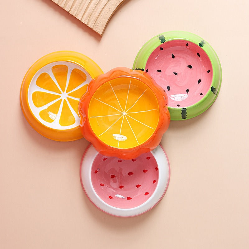 Fruity™ - Ceramic Dog & Cat Water + Food Bowl